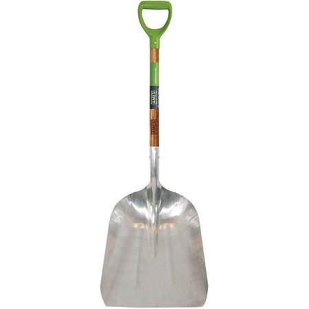 Ames Scoop Shovel, 15-1/2 in W x 11-1/2 in L Aluminum Blade, Northern Hardwood Handle 2672400